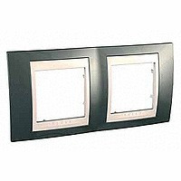 MGU6.004.524 - UnicaCh Рамка 2-ная горизонт., шампань/беж., Schneider Electric