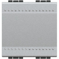 NT4003M2A - LivingLight Переключатель с автоматическими клемами, размер 2 модуля, цвет алюминий, Bticino NT4003M2A - LivingLight Переключатель с автоматическими клемами, размер 2 модуля, цвет алюминий, Bticino