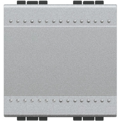 NT4003M2A NT4003M2A - LivingLight Переключатель с автоматическими клемами, размер 2 модуля, цвет алюминий, Bticino
