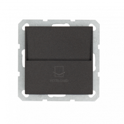 Выключатель Отельный карточный  с декоративной накладкой 10А, 250В, цвет антрацит, G6209B, Jasmart