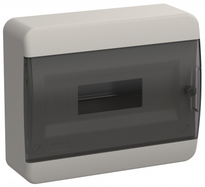 TEKFOR Корпус пласт. ЩРН-П-12 IP41 черн. прозр. дверь IEK, TF5-KP12-N-12-41-K01-K03
