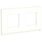 PURE рамка 2-постовая, горизонтальная, МАТОВОЕ СТЕКЛО/белый