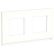 PURE рамка 2-постовая, горизонтальная, МАТОВОЕ СТЕКЛО/белый