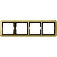 Antique Рамка 4-ная, блестящ. латунь (max 20)