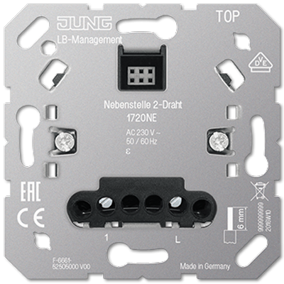 Спутниковая вставка 2-проводная, под платы ***1700***; универсальные встраиваемые механизмы, 1720NE