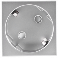 Donel Розетка 2К+З нем.ст., 45 гр., с з/ш, алюм. матовая (45х45мм), серия (тип) DF6, DF6D1ALM