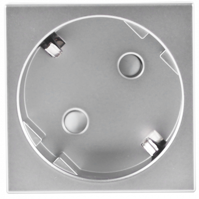 Donel Розетка 2К+З нем.ст., 45 гр., с з/ш, алюм. матовая (45х45мм), серия (тип) DF6, DF6D1ALM