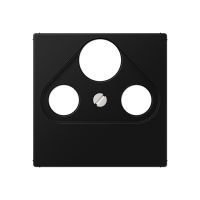 Крышка для телевизионной и спутниковой розетки; термопласт; черный матовый, A561BFPLSATSWM