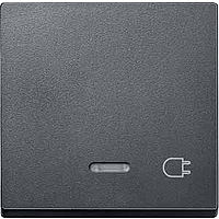 SМ Клавиша 1-ная с линзой и символом "Вилка" , антр.