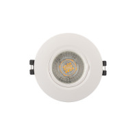 Denkirs DK3028-WH Встраиваемый светильник, IP 20, 10 Вт, GU5.3, LED, белый, пластик