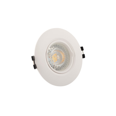 Denkirs DK3028-WH Встраиваемый светильник, IP 20, 10 Вт, GU5.3, LED, белый, пластик