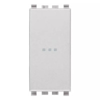 Vimar Выключатель 1P осевой 16AX, серебро матовое, 20101.N