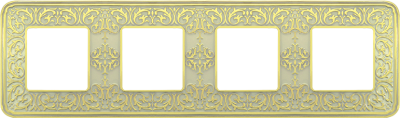 FD01374OP Fede Emporio Рамка 4-ная, Gold White Patina