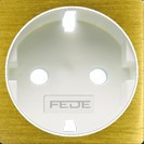 FD04335PB Fede Fede Накладка розетки 2К+З для мех-зма FD16823, Bright Patina/бел. Новая