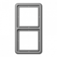 Рамка для вертикальной и горизонтальной установки ударопрочная, 2-кратная; серая, CD582WUGR