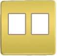 FD04318OB-A Fede Fede Плата монтажная Multimedia для 2-х разъёмов, Bright Gold/беж.