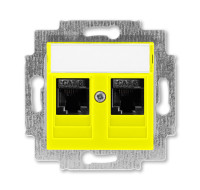 5014H-A61018 64W - Розетка информационная ABB Levit двойная 2хRJ45 категория 6 жёлтый - 2CHH296118A6064 5014H-A61018 64W - Розетка информационная ABB Levit двойная 2хRJ45 категория 6 жёлтый - 2CHH296118A6064