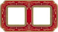 FD01362ROEN Fede Firenze Smalto Italiano Рамка 2-ная, Ruby Red
