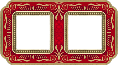 FD01362ROEN Fede Firenze Smalto Italiano Рамка 2-ная, Ruby Red