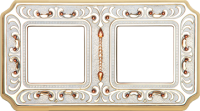 FD01352OPCL Fede Siena Crystal De Luxe Palace Рамка 2-ная, Gold White Patina