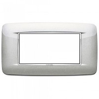 Vimar Накладка с закруглениями для 4 модулей серебряный металлик, 20684.C10