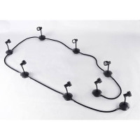 LUSSOLE BAY SHORE Трековый светильник, цвет основания - черный, плафон - металл (цвет - черный), 8x50W GU10, LSP-9821-08