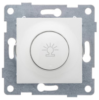 GUSI Ugra МЕХАНИЗМ диммера, 500 W, с накладкой и воротком, скрытая установка. Цвет белый. , С11Д6-001