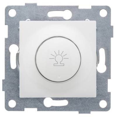 GUSI Ugra МЕХАНИЗМ диммера, 500 W, с накладкой и воротком, скрытая установка. Цвет белый. , С11Д6-001