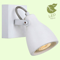 LUSSOLE FORT COLLINS Спот, цвет основания - белый, плафон - гипс (цвет - белый), 1x5,5W GU10, GRLSP-9822