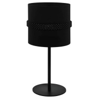 390035 Настольная лампа PARAGUAIO, 1x40W, E27, H455, ?220, основание: ?180, сталь, черный/текстиль,