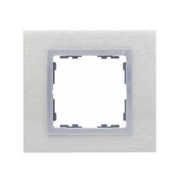 Simon S82N Рамка 1-ная, сталь матовая - алюминий (металл), 82917-34