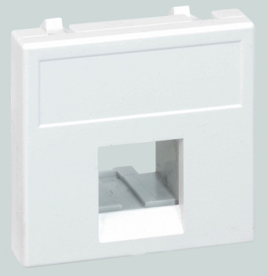 Simon SConnect Адаптер на 1 конектор RJ45 SimonConnect, AMP(S110,SL110,SLt),Brand-Rex,RIT, 45х45мм, белый, K076-9