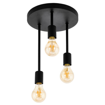 43126 Потолочный светильник WILMCOTE, 3х60W (E27), ?280, H380, сталь, черный