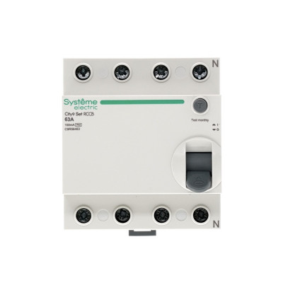 City9 Set ВДТ 63А 4P 100мА Тип-AC 400В, Systeme Electric, C9R56463