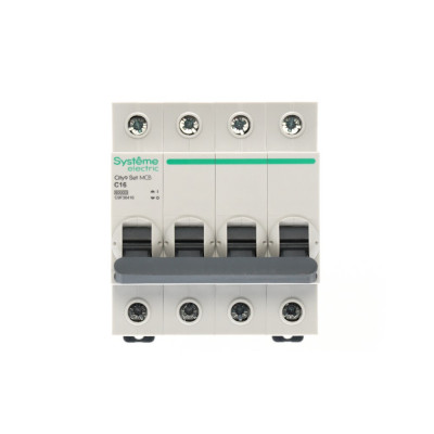 City9 Set Автоматический выключатель (АВ) С 16А 4P 6kA 400В, Systeme Electric, C9F36416