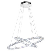 93946 Светодиод. подвес TONERIA, 128х0,5(LED), ?900, B670, H1500, сталь, хром/хрусталь