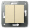 773758 - Выключатель - Cariva - двухклавишный - автоматические клеммы - 10 А - 250 В~ - слоновая кость, Legrand