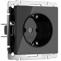 Werkel W1171048/ Розетка с заземлением (черный акрил), a064041