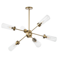 Lightstar 690063 (MD22506-6A ) Люстра CROTONE 6х40W E14 ШАМПАНЬ/ПРОЗРАЧНЫЙ (в комплекте)