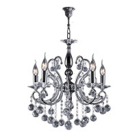 Lightstar 708054 (MD 300019-5) Люстра подвесная ELEGANTE 5х60W E14  ХРОМ (в комплекте)