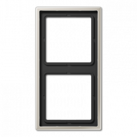 Рамка для вертикальной и горизонтальной установки, 2 поста; металл; нержавеющая сталь; Edelstahl, ES2982 Рамка для вертикальной и горизонтальной установки, 2 поста; металл; нержавеющая сталь; Edelstahl, ES2982