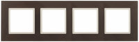 ЭРА 14-5104-31 Elegance Мокко/сл.кость Стекло Рамка 4-ая