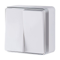 Werkel W5020001/ Выключатель двухклавишный Gallant (белый), a051592