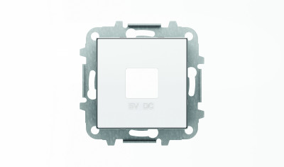 ABB SKY Альпийский белый Накладка для механизмов зарядного устройства USB, арт.8185