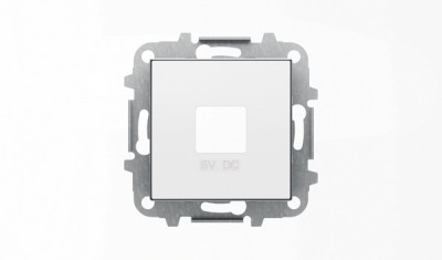 ABB SKY Альпийский белый Накладка для механизмов зарядного устройства USB, арт.8185
