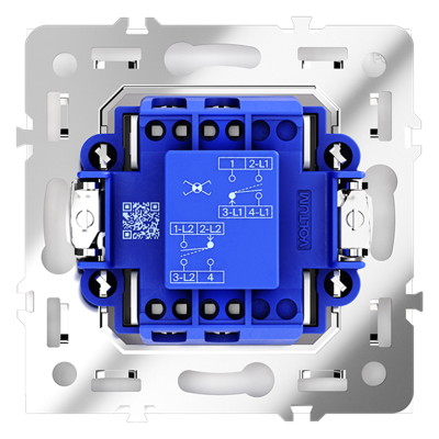 Перекрестный переключатель встраиваемый VOLTUM S70 одноклавишный 10А, (кашемир), VLS010503