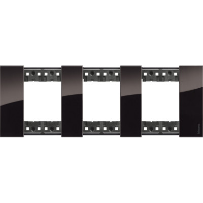 KA4802M3DG Bticino LIVING NOW. Декоративная рамка 3 поста (2+2+2 модуля).Цвет "Ночь", KA4802M3DG