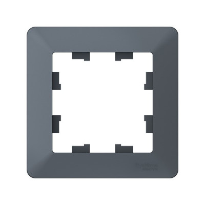 ATN220701 - ATLASDESIGN AIR 1-постовая РАМКА, ГРИФЕЛЬ/дымчатый черный, Systeme Electric