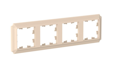 ATN101204 - ATLASDESIGN ANTIQUE 4-постовая РАМКА, универсальная, ПЕСОЧНЫЙ, Systeme Electric