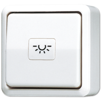 Кнопка для накладного монтажа без фиксации, однополюсная с НО контактом; белая, 631AWW